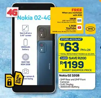 Pick n Pay Hypermarket Nokia 02 32GB offer