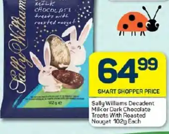 Pick n Pay Hypermarket Sally Williams Decadent Milk or Dark Chocolate Treats With Roasted Nougat 102g Each offer
