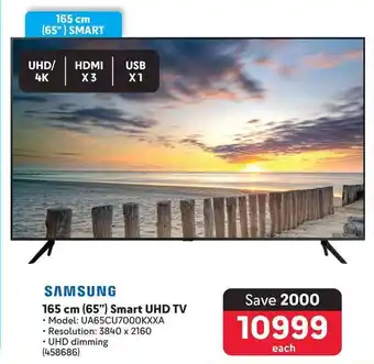 Makro SAMSUNG 165 cm (65") Smart UHD TV offer