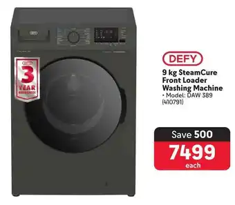 Makro DEFY 9 kg SteamCure Front Loader Washing Machine offer