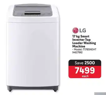Makro LG 17 kg Smart Inverter Top Loader Washing Machine offer