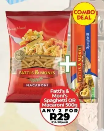 Fatti's & Moni's Spaghetti OR Macaroni 500g