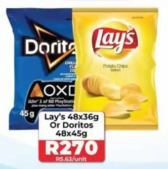 1UP Lay's 48x36g Or Doritos 48x45g offer
