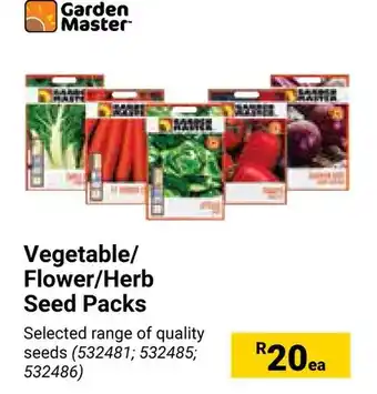 Builders Warehouse Vegetable/ Flower/Herb Seed Packs offer