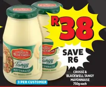 Usave CROSSE & BLACKWELL TANGY MAYONNAISE 750g each offer