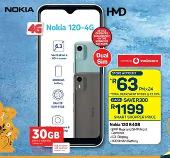 Pick n Pay Nokia 120 64GB offer