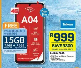 Pick n Pay Itel A04 32GB offer