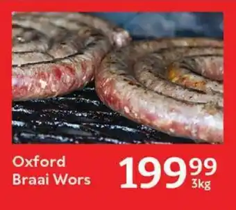 Oxford Freshmarket Oxford Braai Wors offer