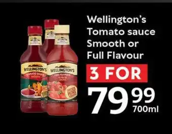 Oxford Freshmarket Wellington's Tomato sauce Smooth or Full Flavour offer