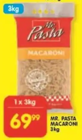 Shoprite MR. PASTA MACARONI 3kg offer