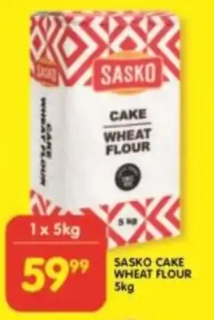 Shoprite SASKO CAKE WHEAT FLOUR 5kg offer