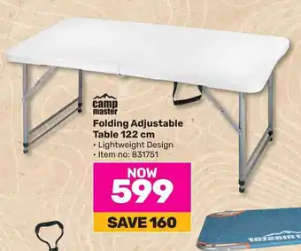 Game Folding Adjustable Table 122 cm offer