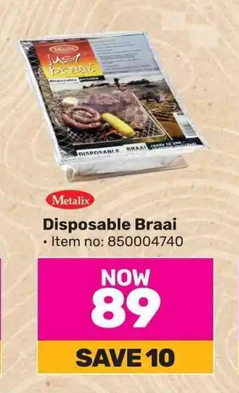 Game Metalix Disposable Braai offer