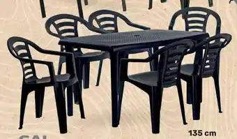 Game 135cm 6-Seater Black Table offer