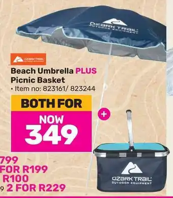 Game Beach Umbrella PLUS Picnic Basket offer