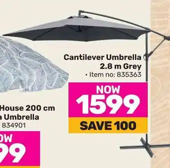 Game Cantilever Umbrella 2.8 m Grey offer