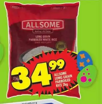 Shoprite ALLSOME LONG GRAIN PARBOILED RICE 2kg offer