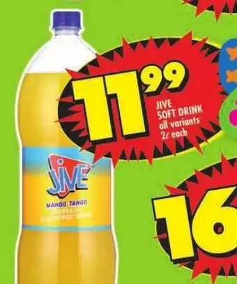 Shoprite JIVE SOFT DRINK all variants 2L each offer