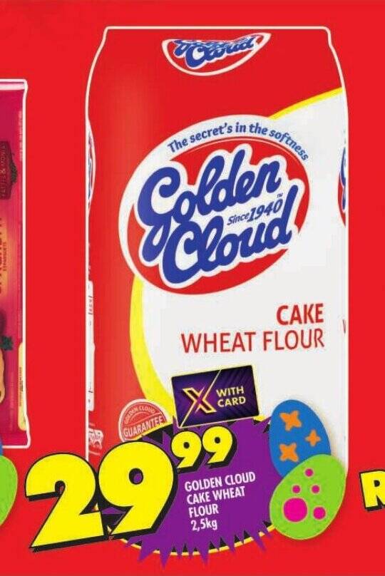 GOLDEN CLOUD CAKE WHEAT FLOUR 2,5kg offer at Shoprite