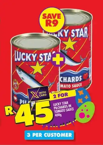Shoprite LUCKY STAR PILCHARDS IN TOMATO SAUCE 400g offer