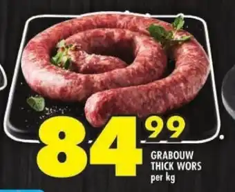 Shoprite GRABOUW THICK WORS per kg offer