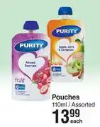 Dis-Chem Purity Pouches Assorted-110ml Each offer