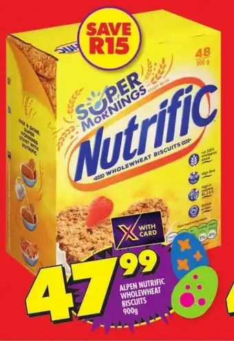 ALPEN NUTRIFIC WHOLEWHEAT BISCUITS 900g