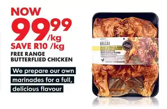 Woolworths FREE RANGE BUTTERFLIED CHICKEN offer