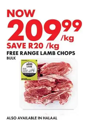 Woolworths FREE RANGE LAMB CHOPS BULK offer