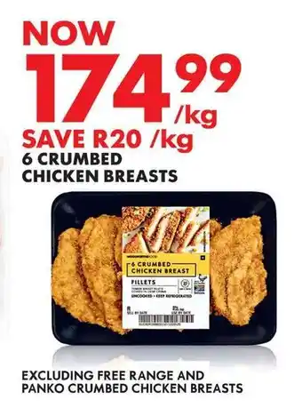 Woolworths 6 CRUMBED CHICKEN BREASTS offer