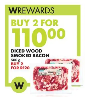 Woolworths DICED WOOD SMOKED BACON 500g offer