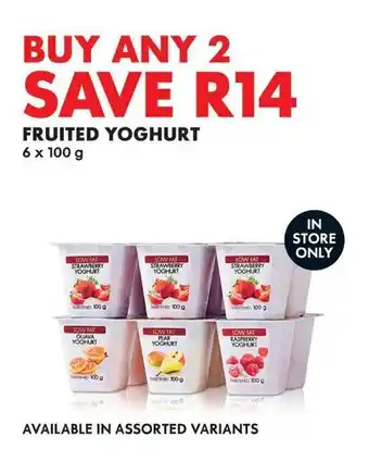 Woolworths FRUITED YOGHURT 6x100g offer