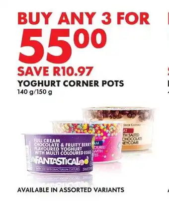 Woolworths YOGHURT CORNER POTS offer