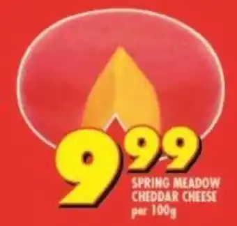 Shoprite Spring Meadow Cheddar Cheese per 100g offer