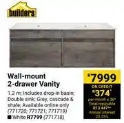 Builders Warehouse Builders Wall Mount 2 Drawer Vanity offer