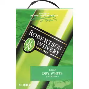 Shoprite Liquor Robertson Winery Crisp Dry White Wine Box 3L offer