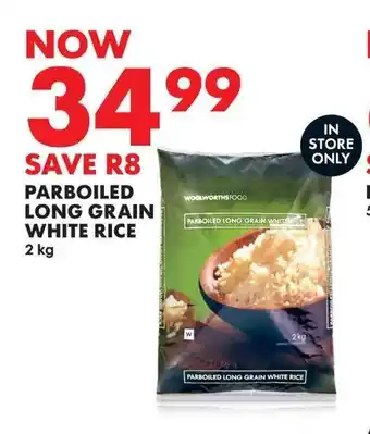 Woolworths PARBOILED LONG GRAIN WHITE RICE 2kg offer