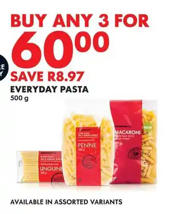 Woolworths EVERYDAY PASTA 500g offer
