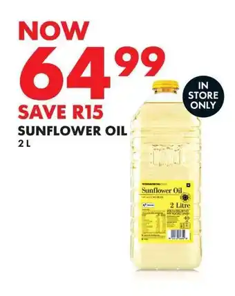 Woolworths SUNFLOWER OIL 2L offer
