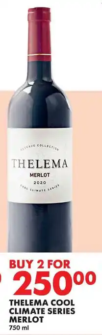THELEMA COOL CLIMATE SERIES MERLOT 750ml