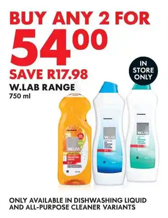 Woolworths W.LAB RANGE offer