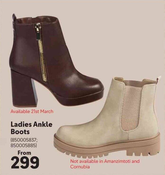 Ladies Ankle Boots offer at Makro