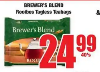 Boxer BREWER'S BLEND Rooibos Tagless Teabags offer