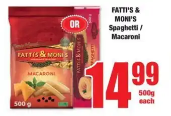 Boxer FATTI'S & MONI'S Spaghetti/ Macaroni offer