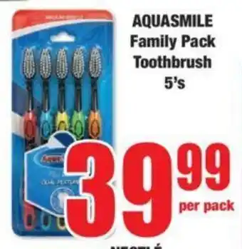 Boxer AQUASMILE Family Pack Toothbrush 5's offer