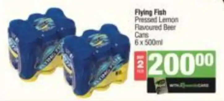 Flying Fish Pressed Lemon Flavoured Beer Cans 6 x 500ml offer at Spar Tops