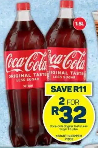 Pick n Pay Coca-Cola Original Taste Less Sugar 1.5 Litre offer