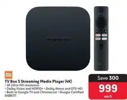 Xiaomi - tv box s streaming media player (4k) offer at Makro