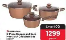 Makro Bennett read - 6-piece copper and rock non-stick cookware set offer