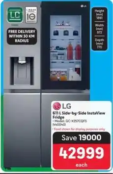 Makro Lg - 611 l side-by-side instaview fridge offer